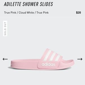 NWT Adidas pink slides